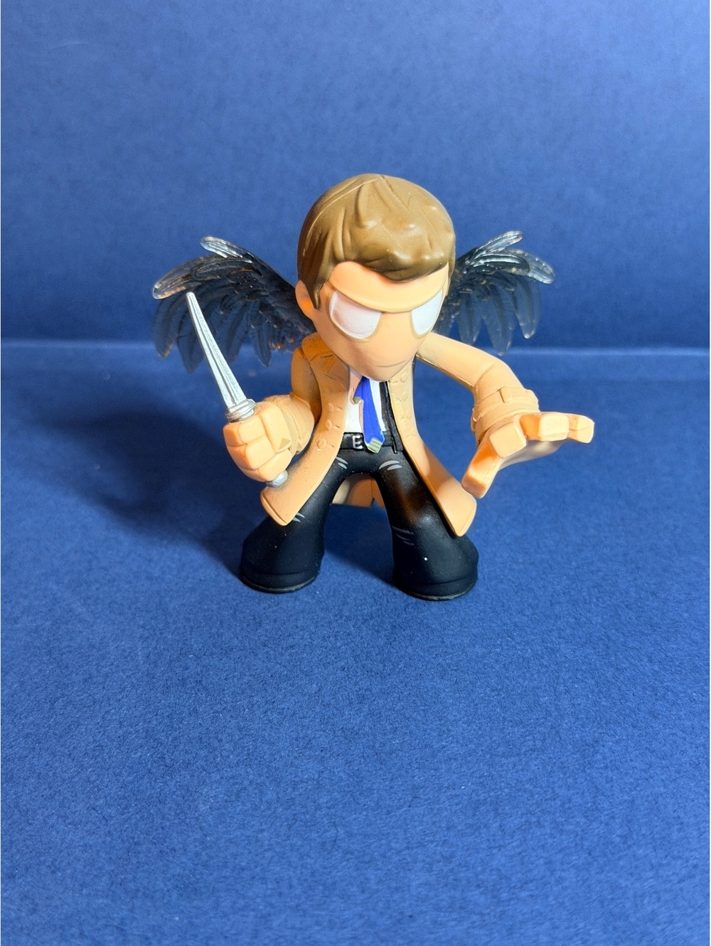 2015 Funko Mystery Mini Supernatural Castiel Figure With Wings & Angel Blade